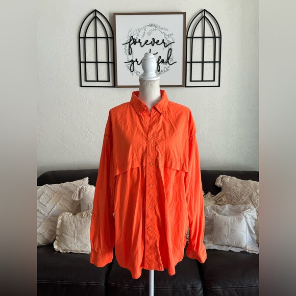 L.L. Bean Other - L.L. Bean Button Down Field Shirt Hunter Orange Men’s Size XL Classic Outdoor